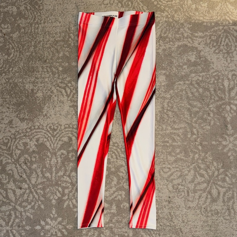 Fierce Pulse 3D Candy Cane Leggings size Small.
